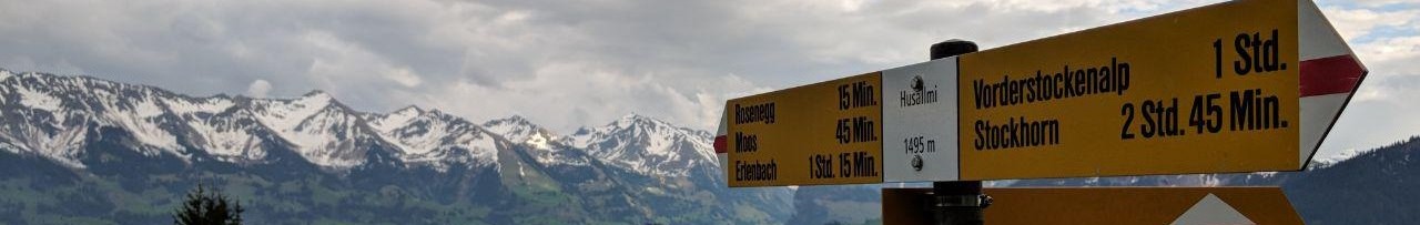 signs in the Swiss Alps