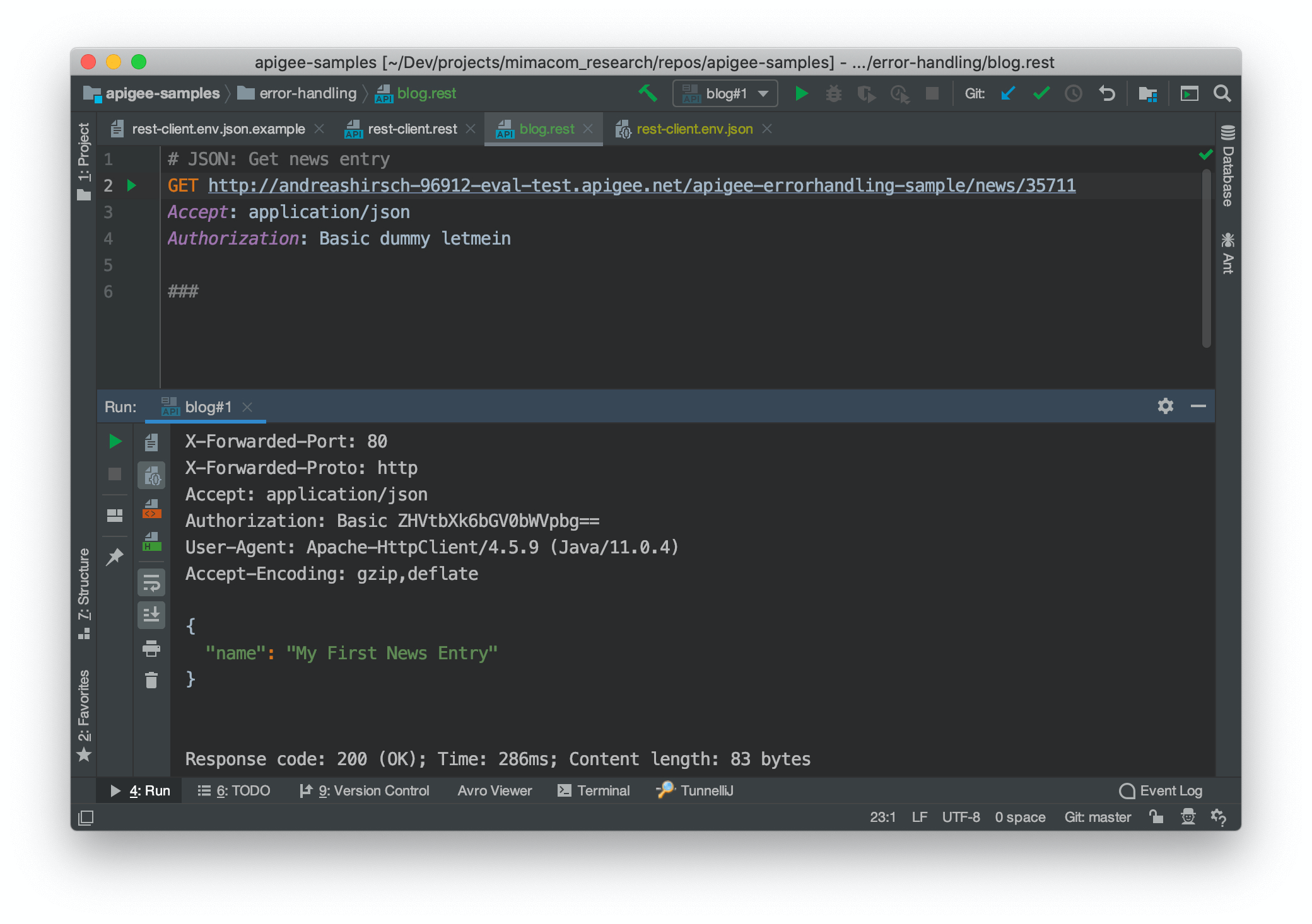Using IntelliJ Idea to Send a Request to a REST API